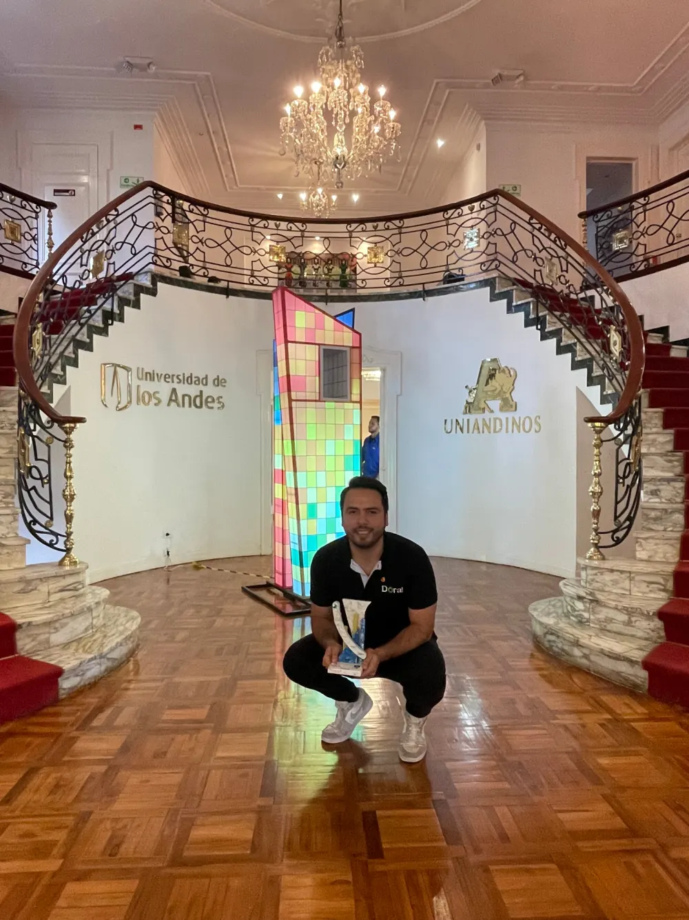With an award at Universidad de los Andes