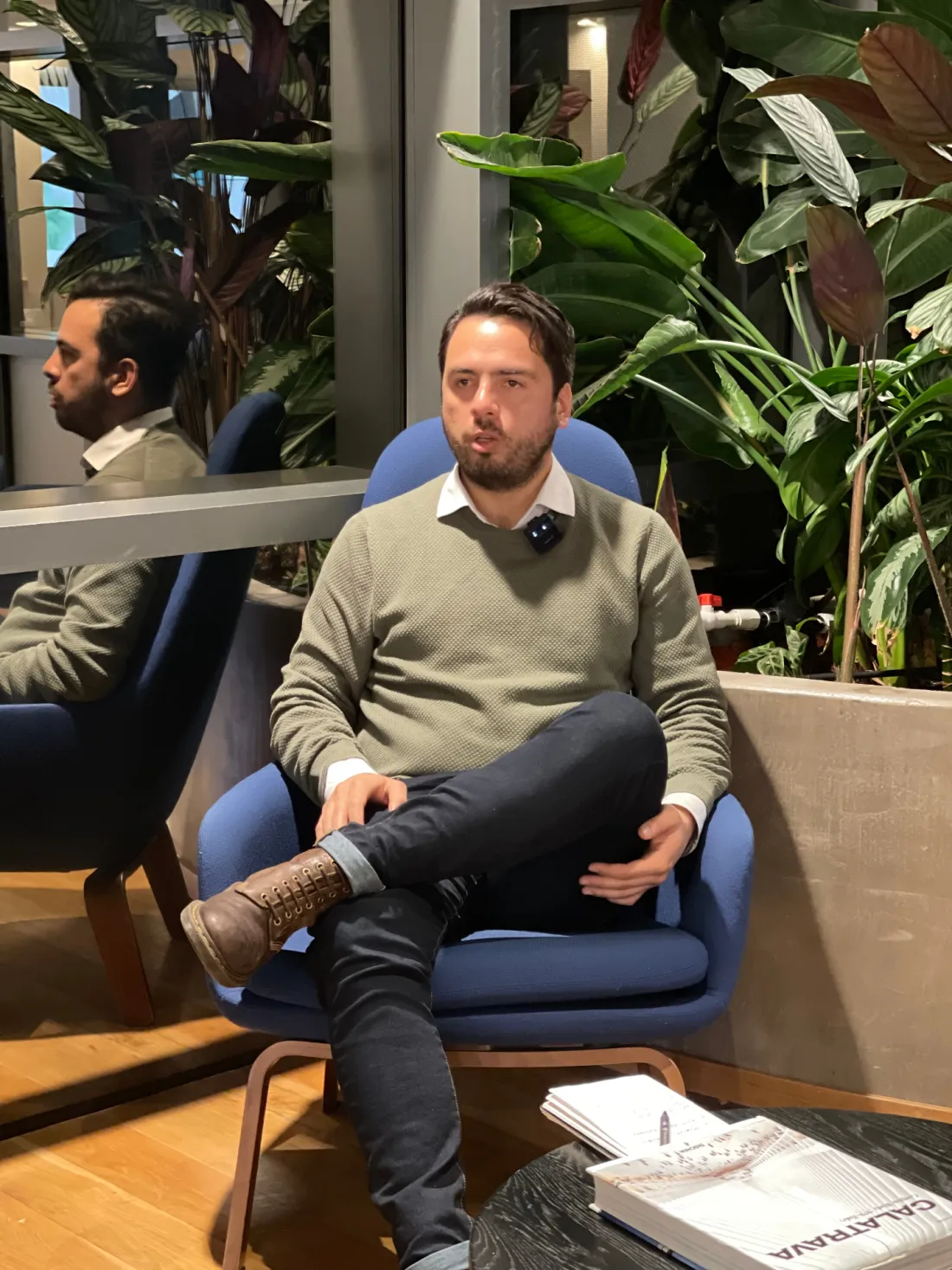 Federico Garzón speaking at an event